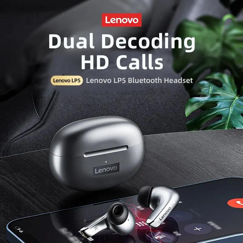 fones de ouvido Bluetooth Lenovo LP5 - imperium shop