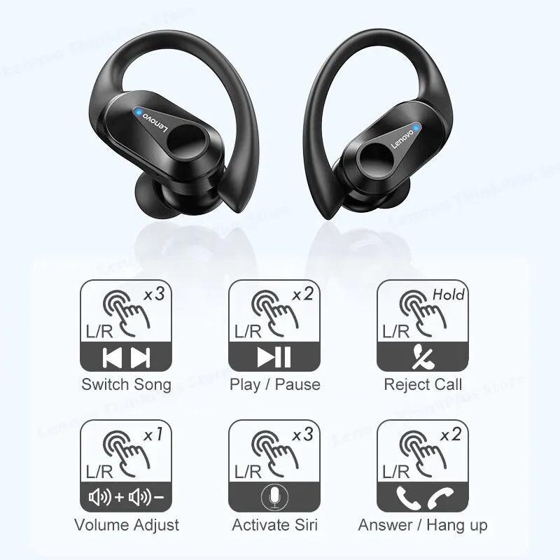 Fones de Ouvido Lenovo LP75 Bluetooth 5.3 com Redução de Ruídos Integrada - imperium shop